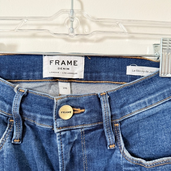 FRAME Denim Le Skinny de Jeanne Zip Hem Jeans - Picture 3 of 4